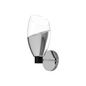 Alora Lighting Capri 12" Tall Wall Sconce with Clear Glass Shade Chrome