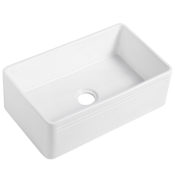 Altair Calabria 30" Farmhouse Single Basin Fireclay Kitchen Sink White
