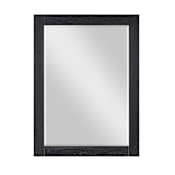Altair Ivy 27-5/16"W x 36"H Rectangular Beveled Wood Framed Wall Mounted Bathroom Mirror Black Oak