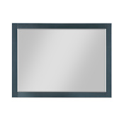 Altair Maribella 48"W x 36"H Rectangular Beveled Wood Framed Wall Mounted Bathroom Mirror Classical Blue