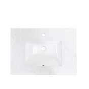Altair Salerno 31" Engineered Stone Vanity Top with Backsplash Aosta White