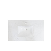 Altair Salerno 37" Engineered Stone Vanity Top with Backsplash Aosta White