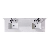 Altair Trento 73" Engineered Stone Vanity Top with Backsplash Aosta White