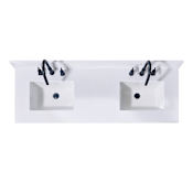 Altair Andalo 61" Engineered Stone Vanity Top with Backsplash Snow White