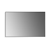 Altair Sassi 48" W x 30" H Contemporary Rectangular Aluminum Framed Bathroom Wall Mirror Matt Black