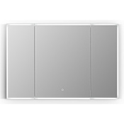 Altair Carsoli 48" x 32" Lighted Frameless Triple Door Medicine Cabinet with Touch-Sensor and Soft-Close Hinges Mirrored