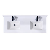 Altair Caorle 61" Engineered Stone Vanity Top with Backsplash Snow White