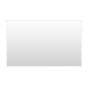 Altair Aurora 48"W x 30"H Rectangular Flat Aluminum Frameless Wall Mounted Bathroom Mirror with LED Lighting No Frame