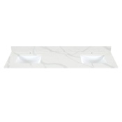 Altair Arbios 72" Quartz Vanity Top with Backsplash Calacatta White