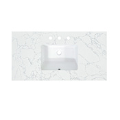 Altair Ceres 43" Engineered Stone Vanity Top with Backsplash Grain White