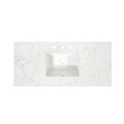 Altair Ceres 49" Engineered Stone Vanity Top with Backsplash Grain White