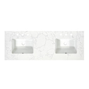 Altair Ceres 61" Engineered Stone Vanity Top with Backsplash Grain White
