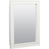 American Pride Deerfield 16" x 22" Single Door Medicine Cabinet with White Painted Wood Frame White