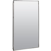 American Pride Vista 16" x 26" Single Door Medicine Cabinet with Stainless Steel Framed Mirror White