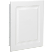 American Pride Raised Panel 16" x 20" Single Door Medicine Cabinet with White Raised Panel Door and Glass Shelves White