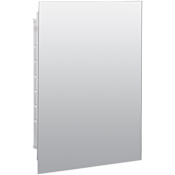 American Pride Horizon 16" x 22" Single Door Medicine Cabinet with Polished Edge Mirror and Glass Shelves White