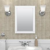 American Pride Deerfield 16" x 22" Single Door Medicine Cabinet with White Painted Wood Frame White