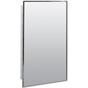 American Pride Vista 16" x 26" Single Door Medicine Cabinet with Stainless Steel Framed Mirror White