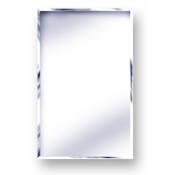 American Pride Harmony 16" x 22" Single Door Medicine Cabinet with Beveled Mirror and Glass Shelves White