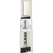 American Pride 15" x 26" Aluminum Body Single Door Medicine Cabinet with Rectangle Mirror White