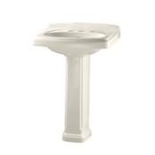 American Standard Portsmouth Pedestal Bathroom Sink with Pedestal, 24-3/8" Length and Overflow Linen