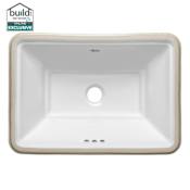 American Standard Estate 19-3/4" Undermount Vitreous China Bathroom Sink with Overflow White
