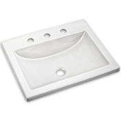 American Standard 21" Drop-in Bathroom Sink with 3 Hole with Overflow White