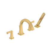 American Standard Townsend Deck Mounted Roman Tub Filler with Built-In Diverter - Includes Hand Shower Brushed Cool Sunrise