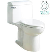 American Standard Champion 4 Elongated One-Piece Toilet with EverClean Surface, Right Height Bowl - Includes Slow-Close Seat White