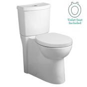 American Standard Studio Round-Front Two-Piece DUAL FLUSH Toilet with Concealed Trapway, EverClean Surface, PowerWash Rim and Right Height Bowl - Includes Slow-Close Seat White
