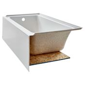 American Standard Studio 60" Soaking Bathtub for Three Wall Alcove Installation with Left Drain Arctic