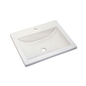 American Standard 21-1/4" Drop-In Bathroom Sink with 1 Hole Drilled and Overflow White