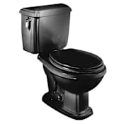 American Standard Antiquity Two-Piece Elongated Toilet with Side-Mounted Antique Chrome Trip Lever Black