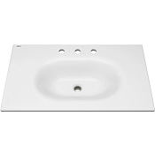 American Standard Studio S 33" Vitreous China Vanity Top with 3 Pre-Drilled Faucet Holes White
