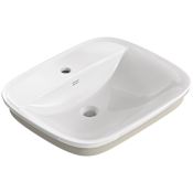 American Standard Aspirations 22" Rectangular Vitreous China Drop In Bathroom Sink with Single Faucet Hole White