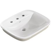 American Standard Aspirations 22" Rectangular Vitreous China Drop In Bathroom Sink with 3 Faucet Holes at 8" Centers White
