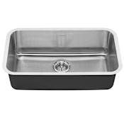 American Standard Portsmouth 29-3/4" Single Basin Stainless Steel Kitchen Sink for Undermount Installations - Drain Included Stainless Steel