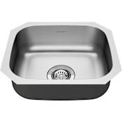 American Standard Portsmouth 17-13/16" Drop In Single Basin Stainless Steel Kitchen Sink with Basket Strainer Stainless Steel