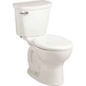 American Standard 1.6 GPF Round Closed-Front Two-Piece Toilet with EverClean Surface and PowerWash Rim - 10" Rough In White