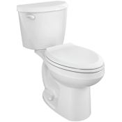 American Standard Colony 3 1.28 GPF Two Piece Elongated Chair Height Toilet with Left Hand Lever White