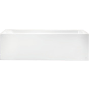 American Standard Studio 60" L x 30" W Three Wall Alcove Acrylic Soaking Tub with Right Drain and Overflow Arctic