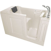 American Standard Luxury 48" Walk-In Air Bathtub with Right-Hand Drain, Comfort Jets, and Quick Drain Pump - Roman Tub Filler and Handshower Included Linen