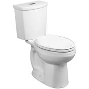 American Standard H2Option Elongated Two-Piece Dual Flush Toilet with EverClean Surface, PowerWash Rim, Aquaguard Liner, and Right Height Bowl White