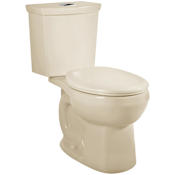 American Standard H2Option Round Two-Piece Dual Flush Toilet with EverClean Surface, and PowerWash Rim Bone
