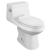 American Standard Colony 1.28 GPF One Piece Elongated Chair Height Toilet with Left Hand Lever - Seat Included White