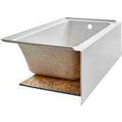 American Standard Studio 60" Soaking Bathtub for Alcove Installations with Right Drain Arctic