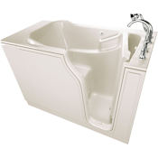 American Standard Value 52" Acrylic Walk-In Soaking Bathtub for Alcove Installation with Right Drain Linen