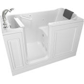 American Standard Luxury 59-1/2" Walk-In Whirlpool / Air Bathtub with Left-Hand Drain, Chromatherapy, and Quick Drain Pump - Roman Tub Filler and Handshower Included White