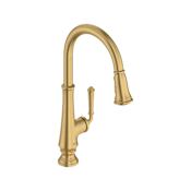 American Standard Delancey Single Handle Pull-Down Spray Kitchen Faucet Brushed Cool Sunrise