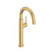 American Standard Studio S 1.8 GPM Single Hole Pull Down Bar Faucet with Re-Trax Technology Brushed Cool Sunrise